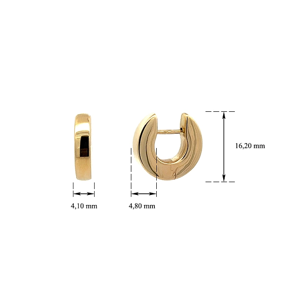 Classic Yellow Gold Round Earrings