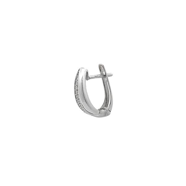 Shining Earrings - White Gold Embellished with Fine Zircons