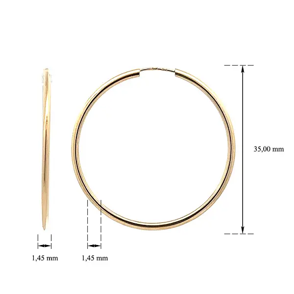 Nadčasové Kruhy ze Žlutého Zlata s Hladkým Povrchem