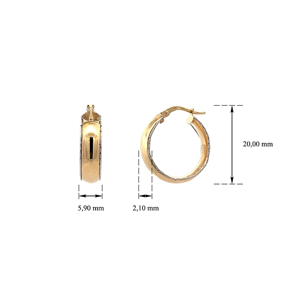 Gold Round Earrings