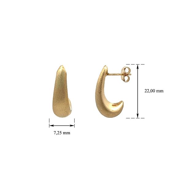Gold Earrings Semi-circles