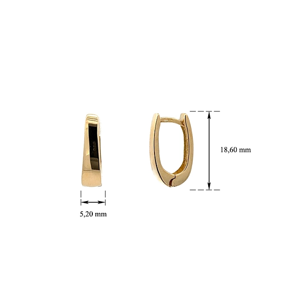 Gold Round Earrings