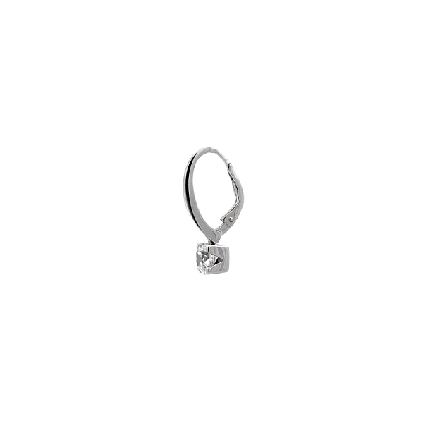 White Gold dangle earrings with sparkling zircons