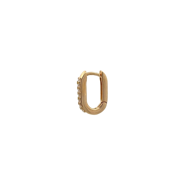 Gold Earrings with Zircons