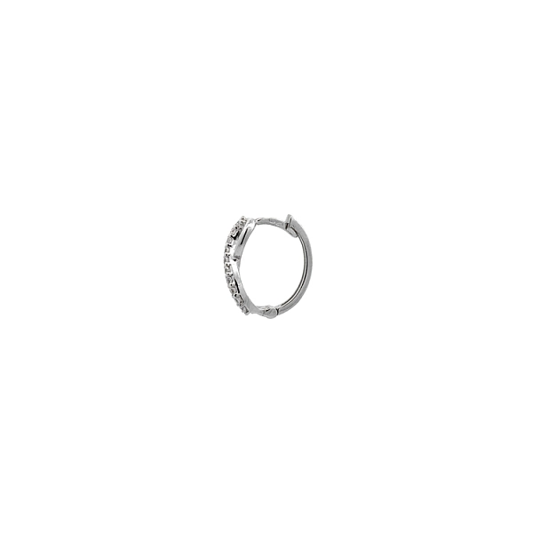 White Gold Infinity Earrings with Zirconias