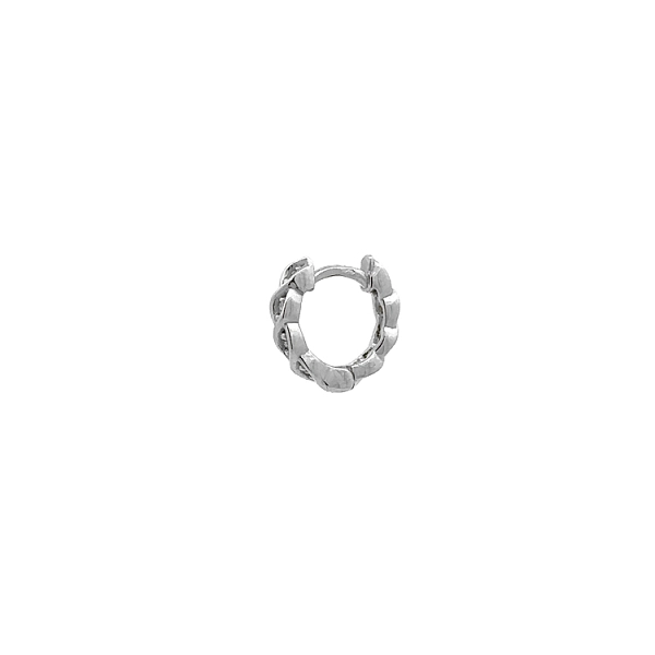 Round Earrings with White Gold Zircons