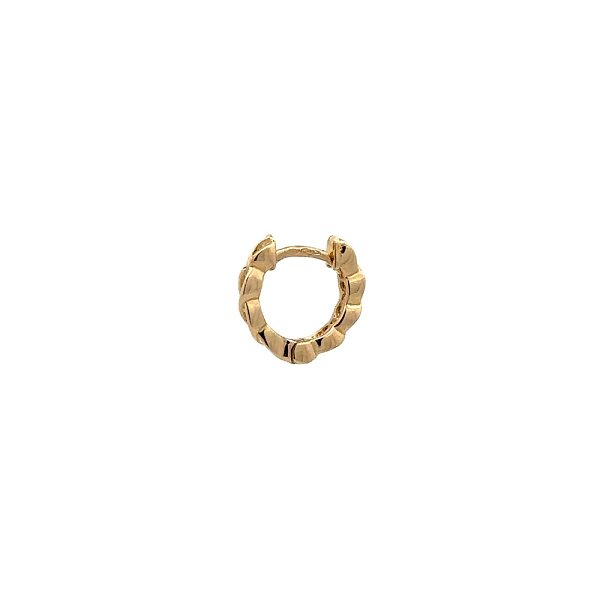Gold Circular Earrings with Zircons
