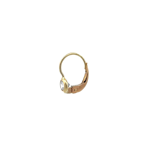 Gold Earrings with Zircons