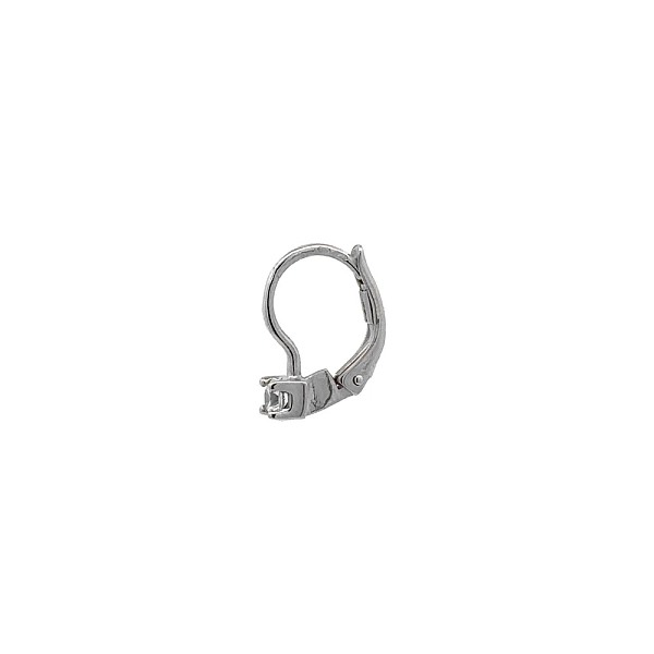 Earrings with White Gold Zircons