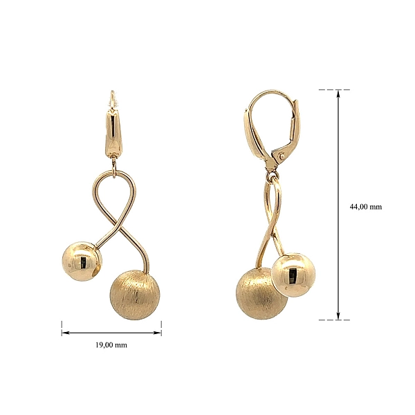 Gold dangle earrings