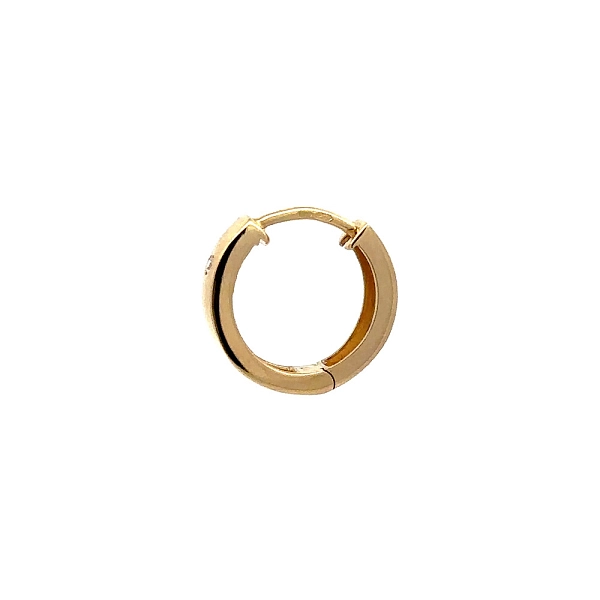 Gold Circular Earrings with Zircons