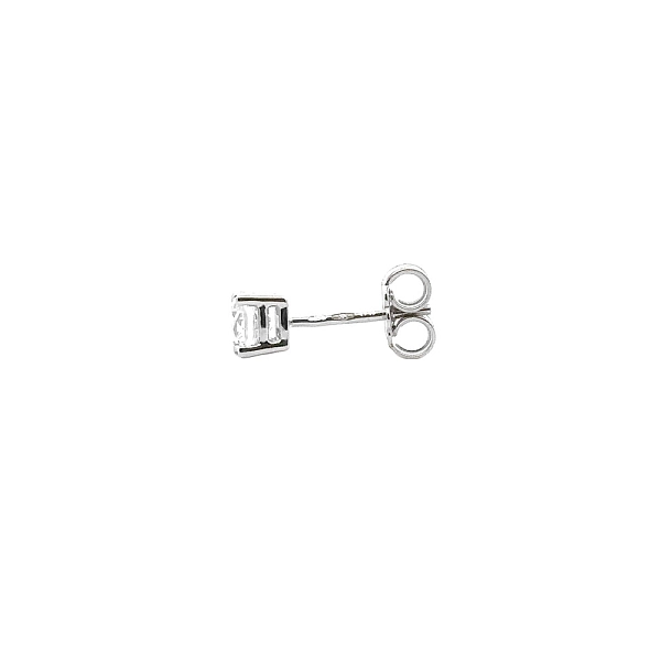 Earrings with White Gold Zircons