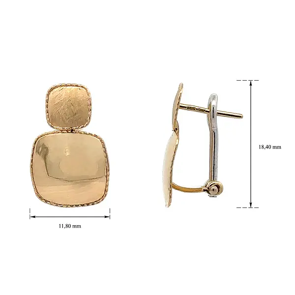 Náušnice z Kombinovaného Zlata