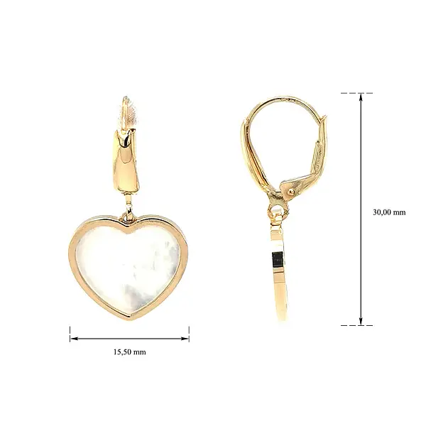 Zlaté Náušnice s Perletí