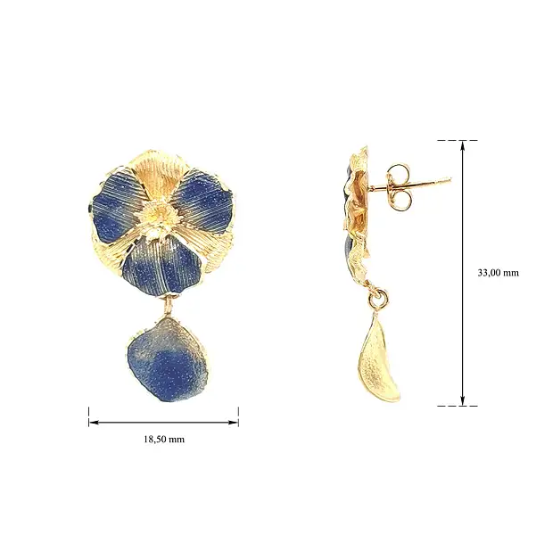 Zlaté Náušnice se Smaltem