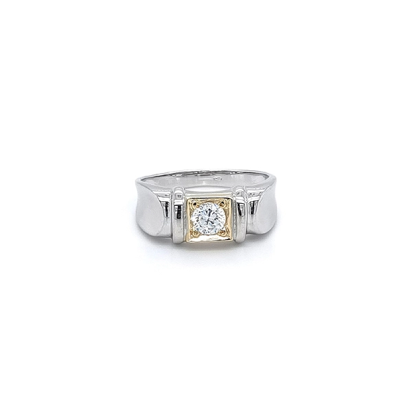 Ring with Zircon made of Combination Gold