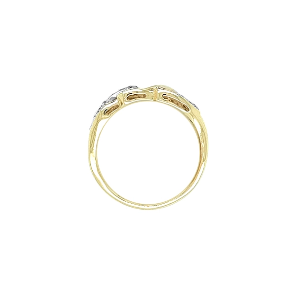 Gold Ring with Zircons