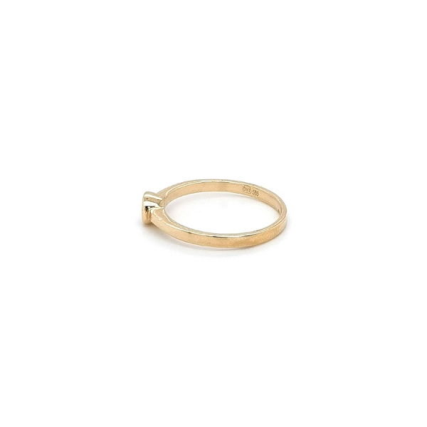 Gold Engagement Ring with Zircon