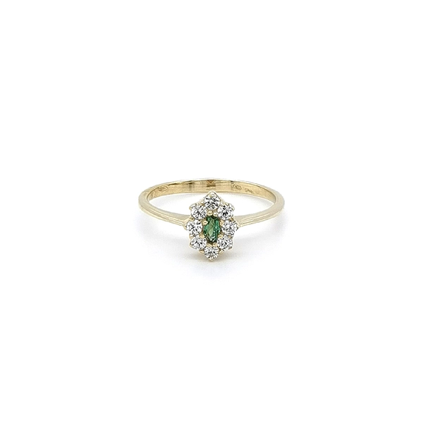 Gold Ring with Green Stone