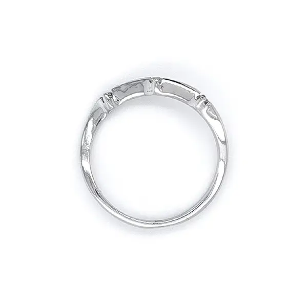 Prsten se Zirkony z Bílého Zlata