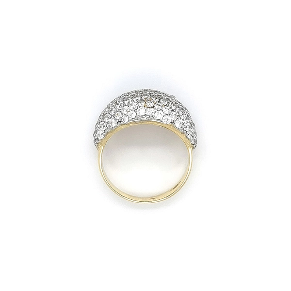 Gold Ring with Zircons