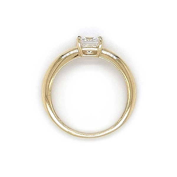 Gold Engagement Ring with Zircon