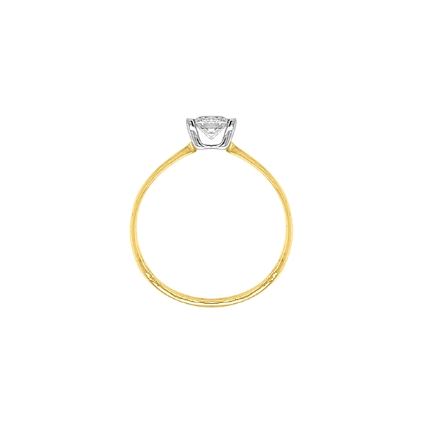 Gold Engagement Ring with Zircon