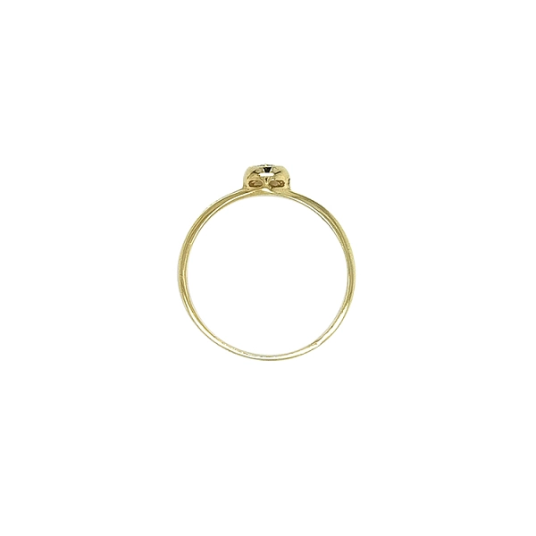 Gold Engagement Ring with Zircon