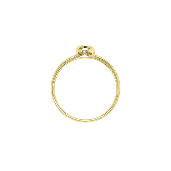 Gold Engagement Ring with Zircon
