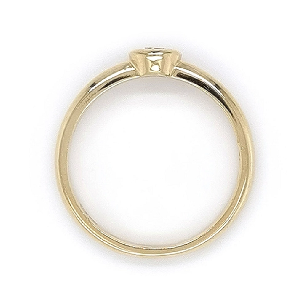 Gold Engagement Ring with Zircon
