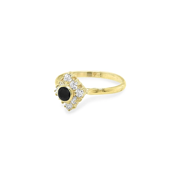 Gold Ring with Colored Stones