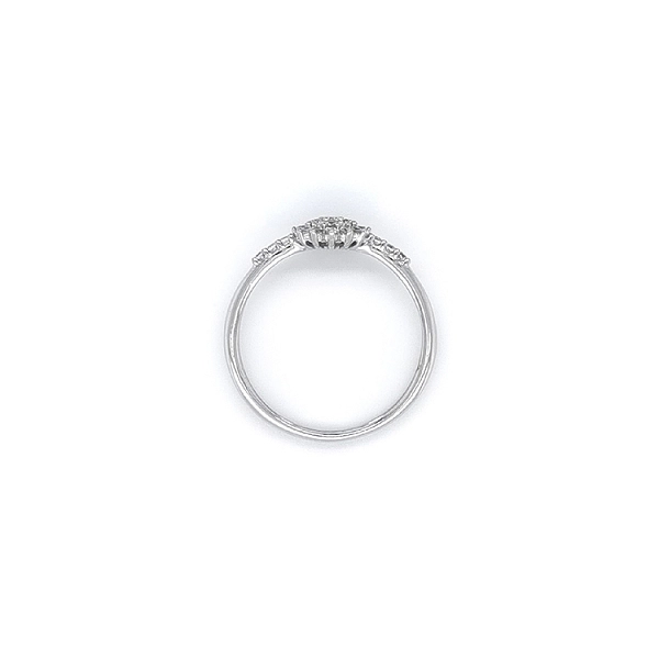 Ring with White Gold Zircons