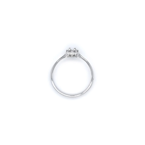 Ring with White Gold Zircons