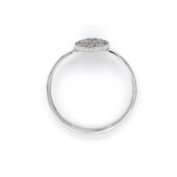 Prsten se Zirkony z Bílého Zlata