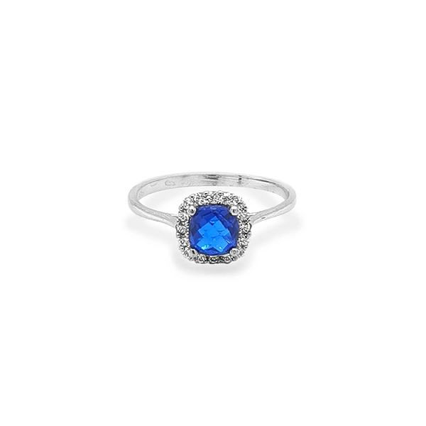 Gold Ring with Zircons