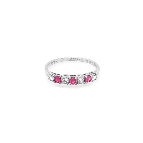 Gold Ring with Colored Stones