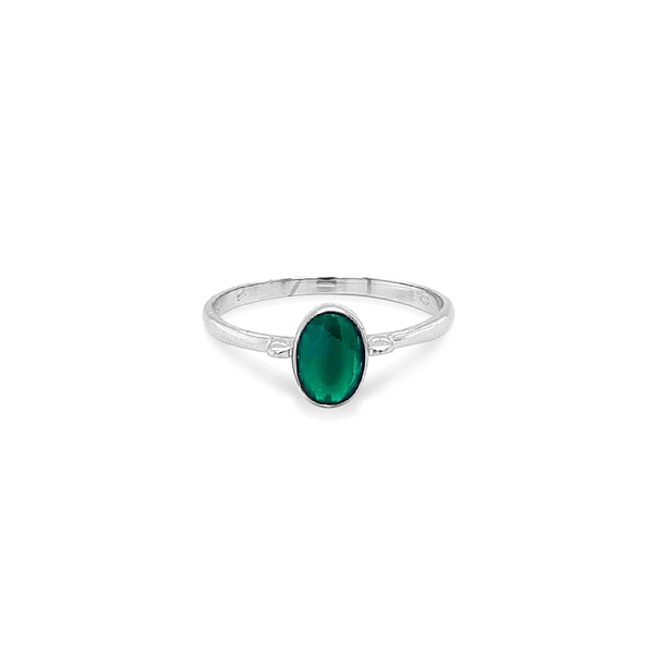 Gold Ring with Green Stone