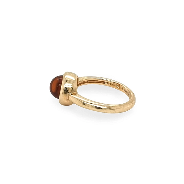 Golden Ring with Quartz
