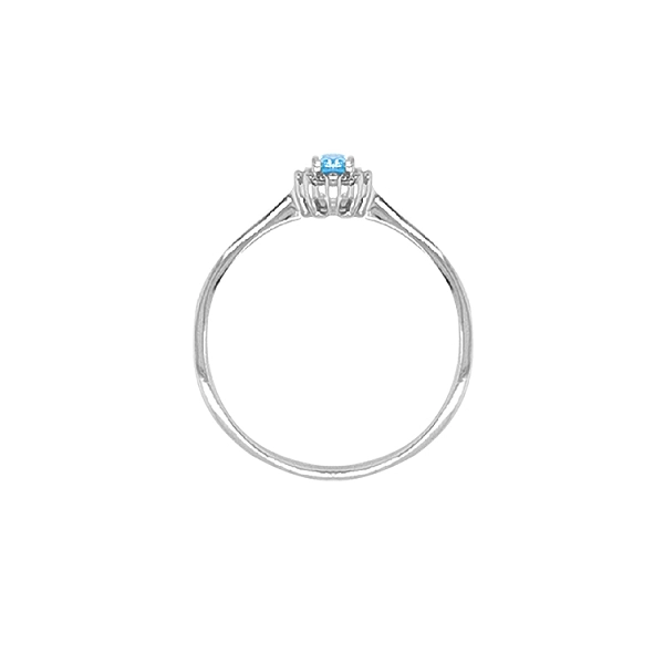 Gold Ring with Blue Zircon
