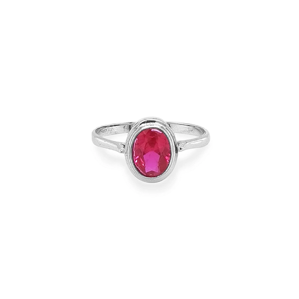 Gold Ring with Red Stone