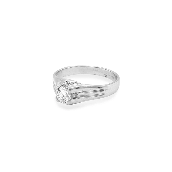 Gold Ring with Zircon