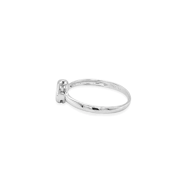 Gold Engagement Ring with Zircon