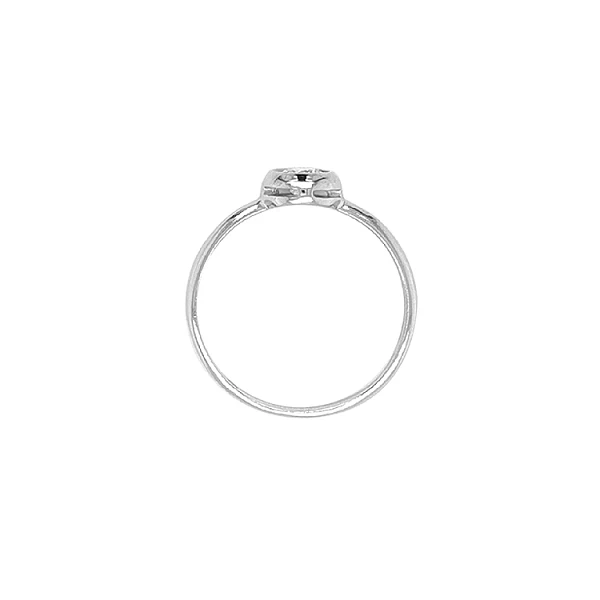 Gold Engagement Ring with Zircon