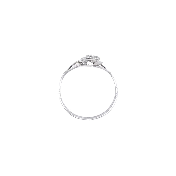 Dolphin Ring with White Gold Zircon