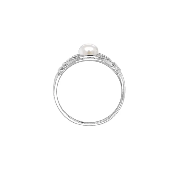 Zlatý Prsten s Perlou a Zirkony