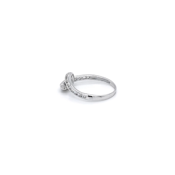 Ring with White Gold Zircons