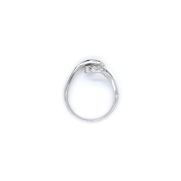 Ring with White Gold Zircons