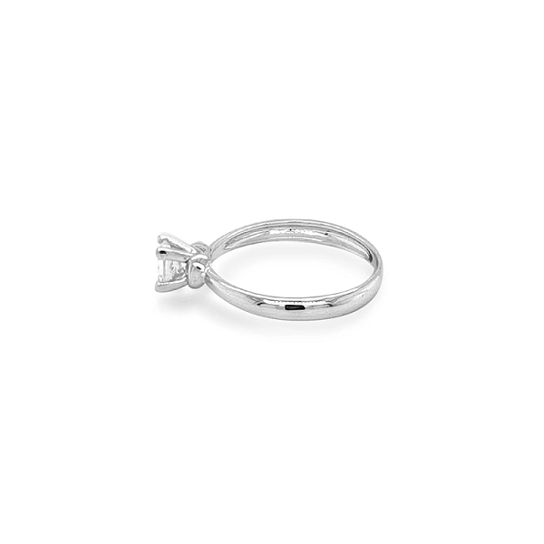 Gold Engagement Ring with Zircon