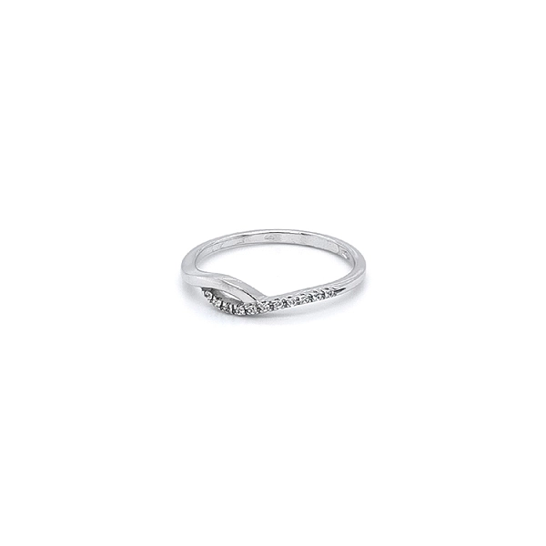 Ring with White Gold Zircons