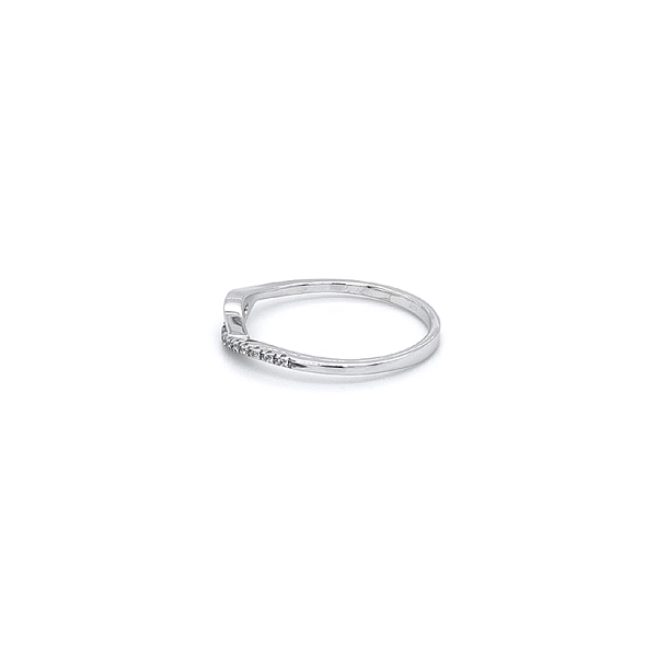 Ring with White Gold Zircons